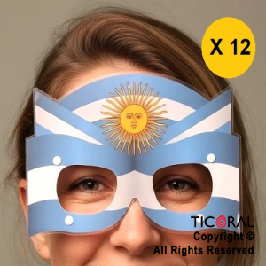 ANTEOJO ARGENTINA BANDERA ESCARAPELA SOL GRANDE x 12